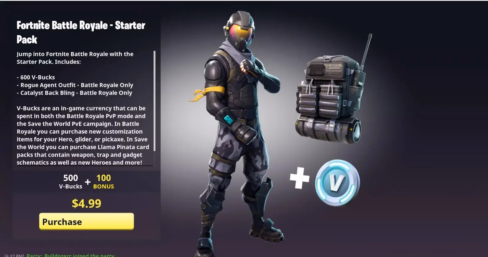 Is rogue agent a minifigure in Fortnite Odyssey?