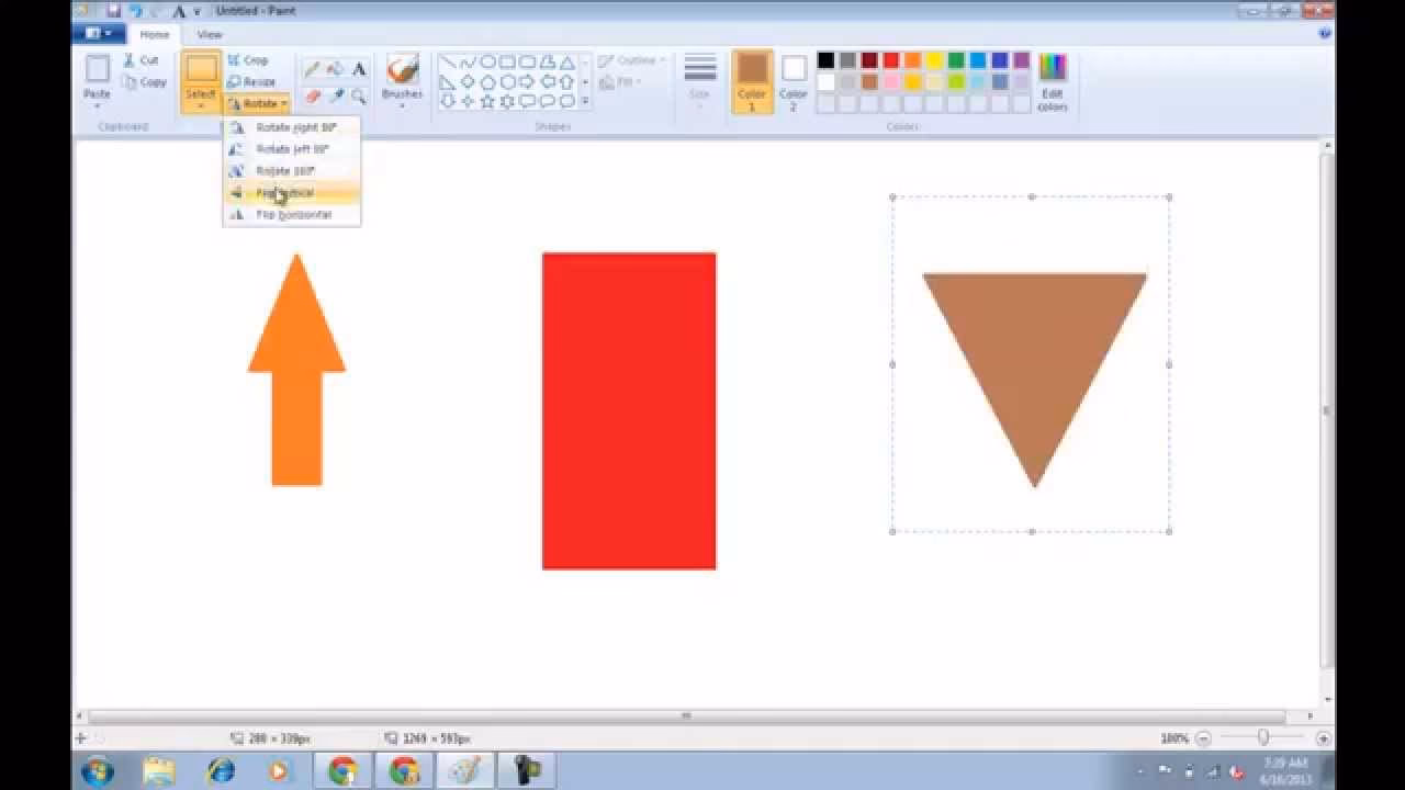 Can MS Paint rotate an image?