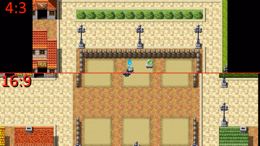 What is the aspect ratio of RPG Maker MV?