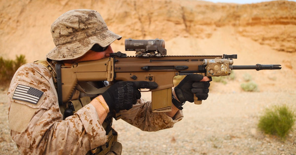What is a SCAR rifle made of?
