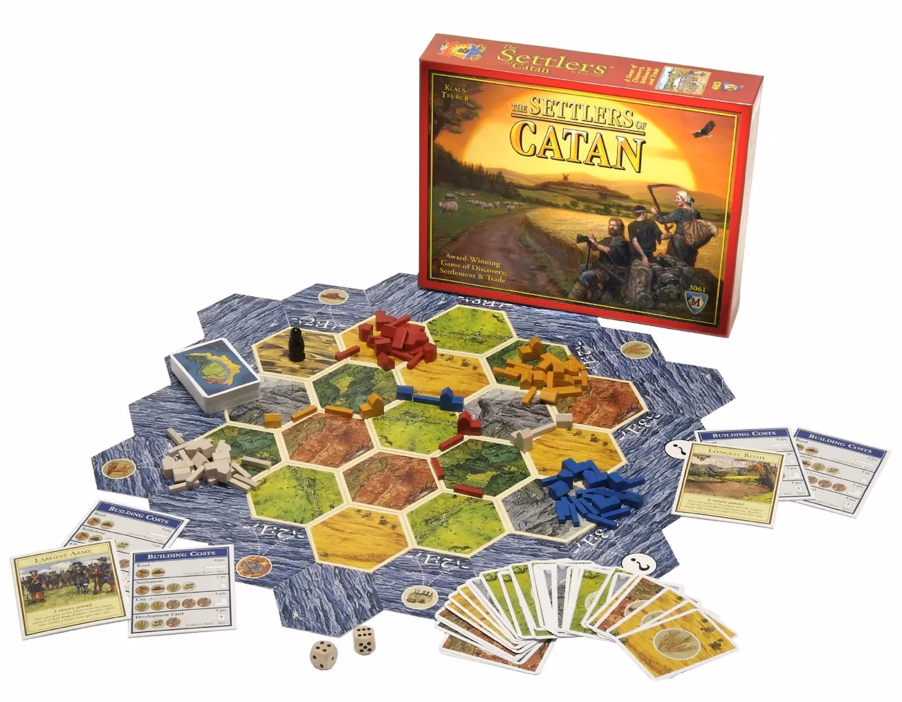 How do you build up the island of Catan?