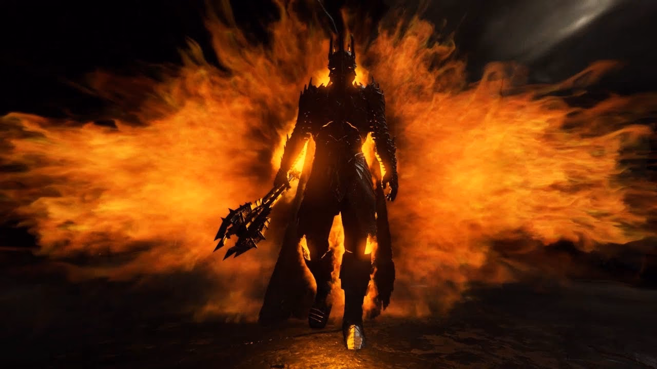 How does Sauron start a fight?