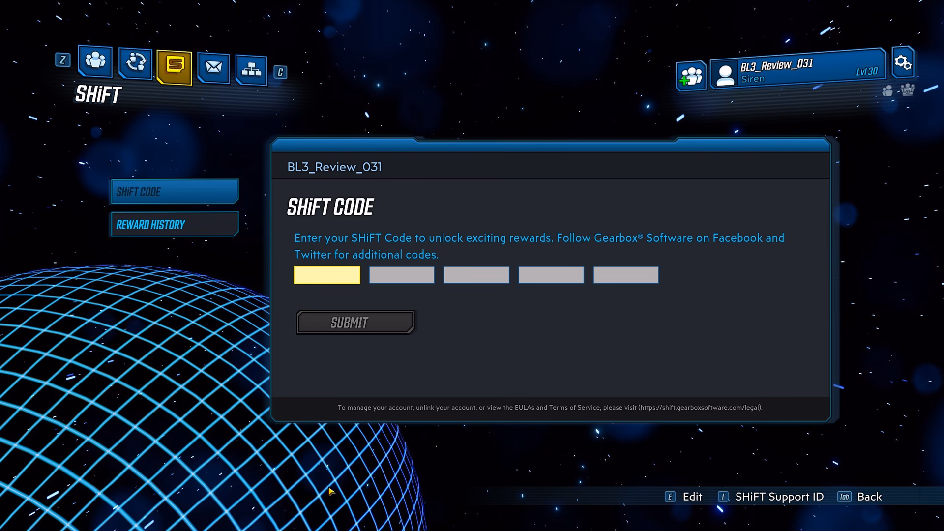 What is a shift code?