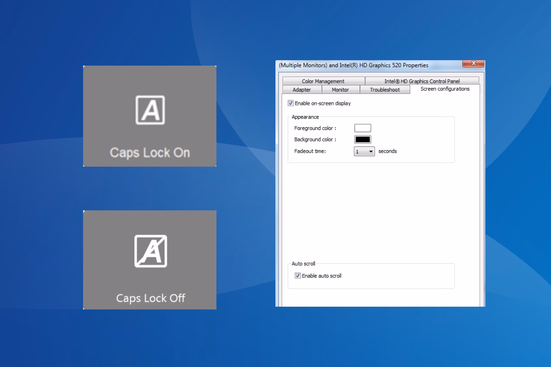 How to show Num Lock and Caps Lock status indicators in Windows 10?