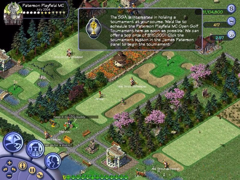 Does SimGolf have a Sid Meier skin?