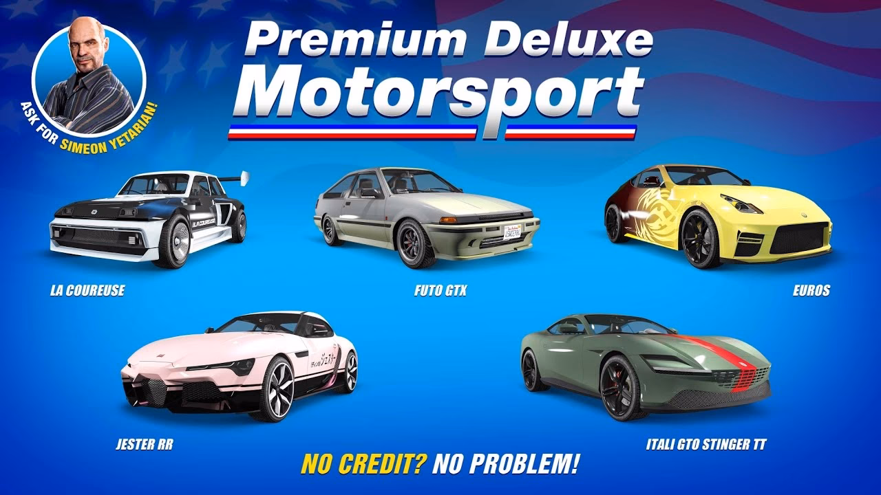 Which GTA Online vehicles are available at Simeon's showroom?