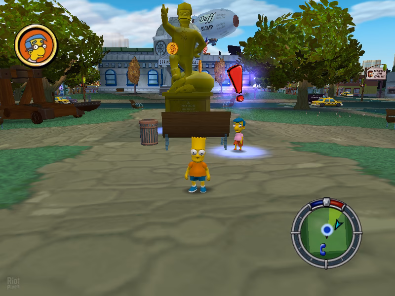 ¿Qué sucede si te caes al mar o al río en Simpsons Hit & Run?