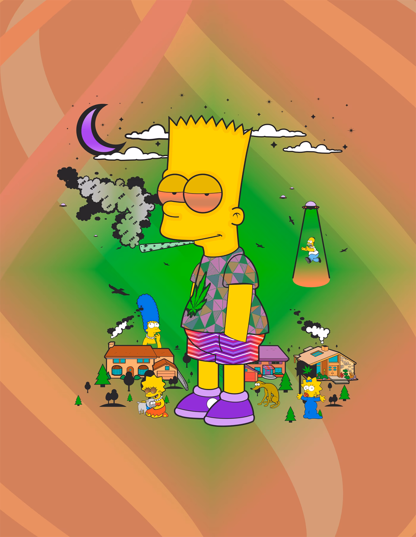 Does Homer eat weed?