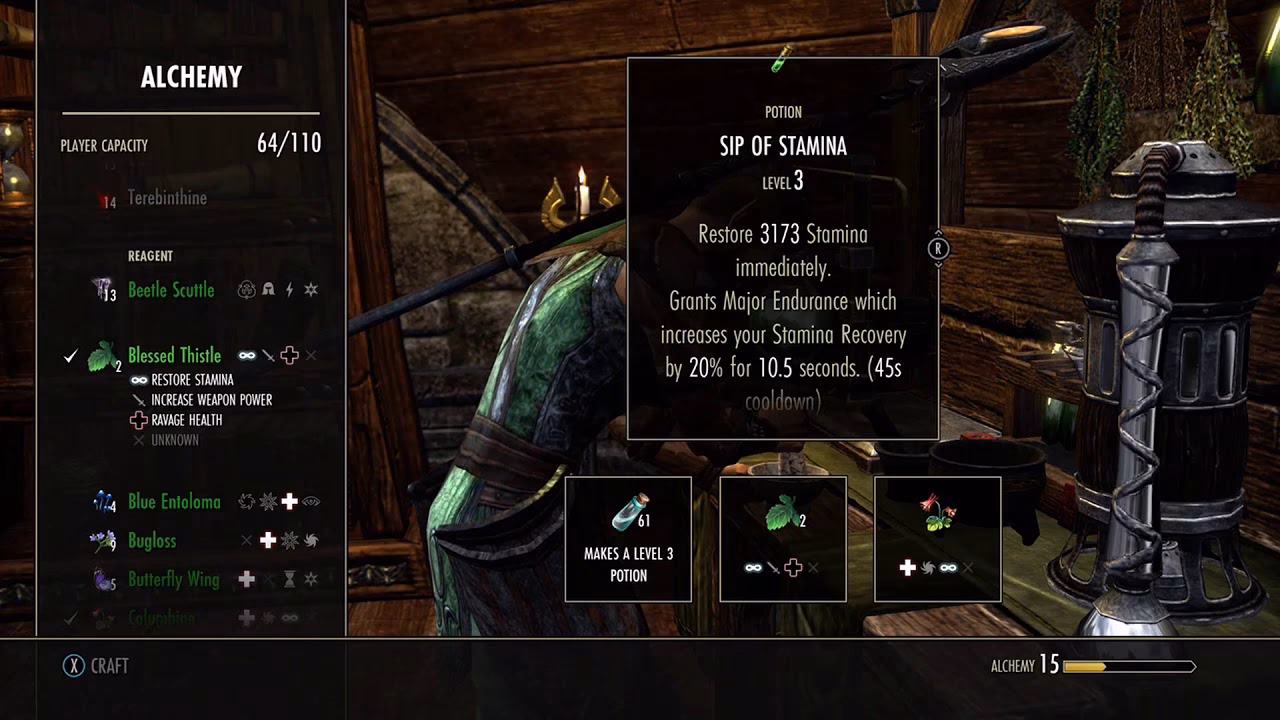 How to make a sip of stamina?