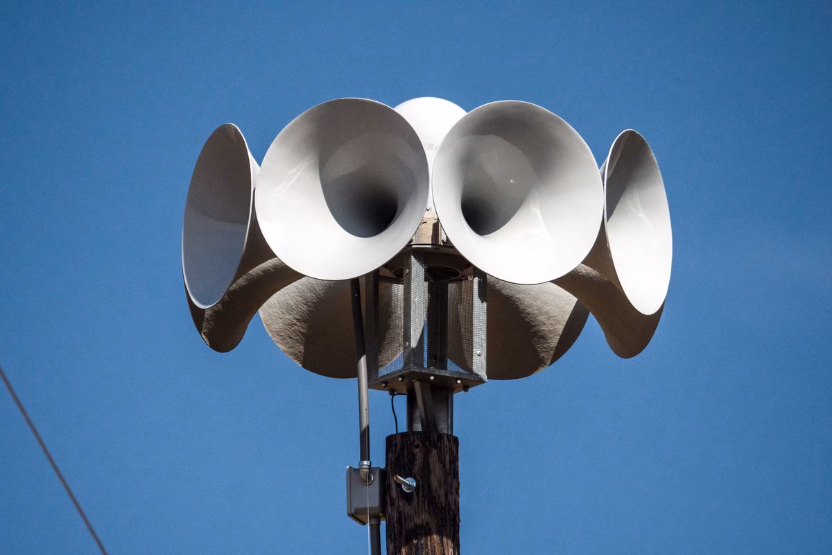 What does the sound of a siren mean?