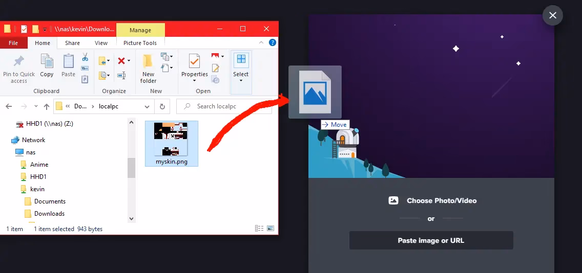 Is there a way to load a skin with a URL?