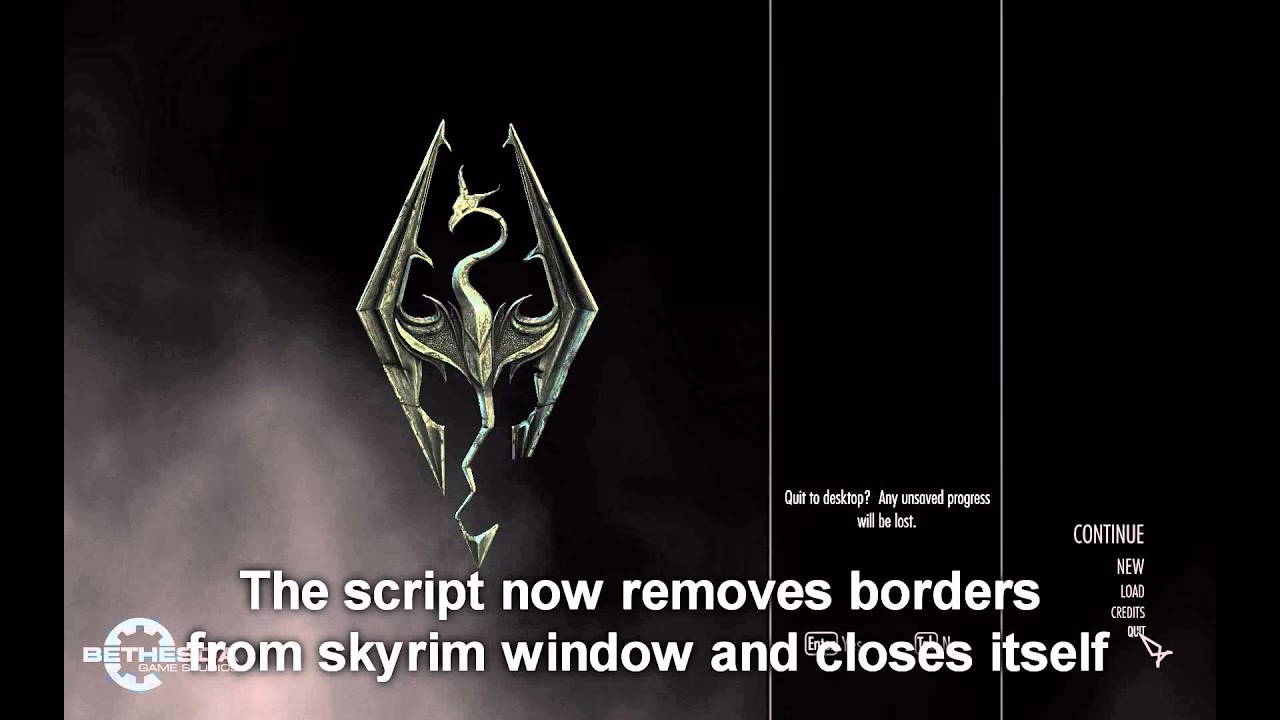 Does Skyrim have a display mode if 'fullscreen' or 'borderless' is commented out?