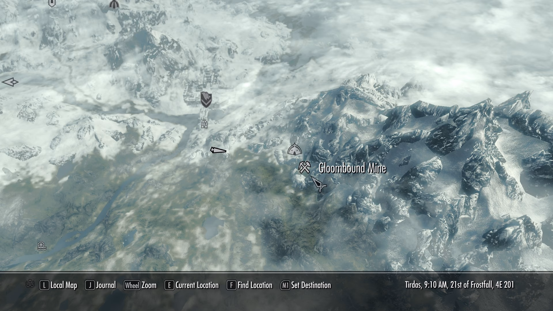 Where is gloombound mine in Skyrim?