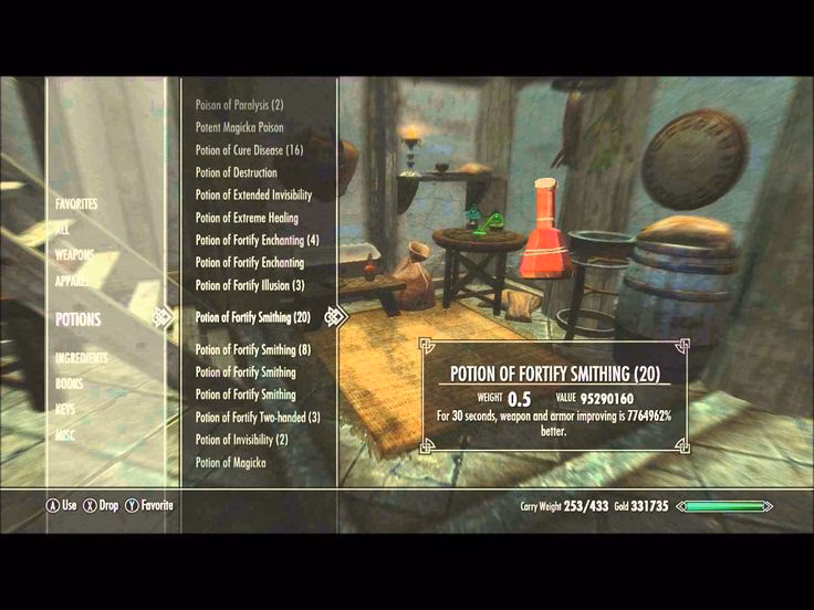 Can you make a fortify enchanting potion in Skyrim?