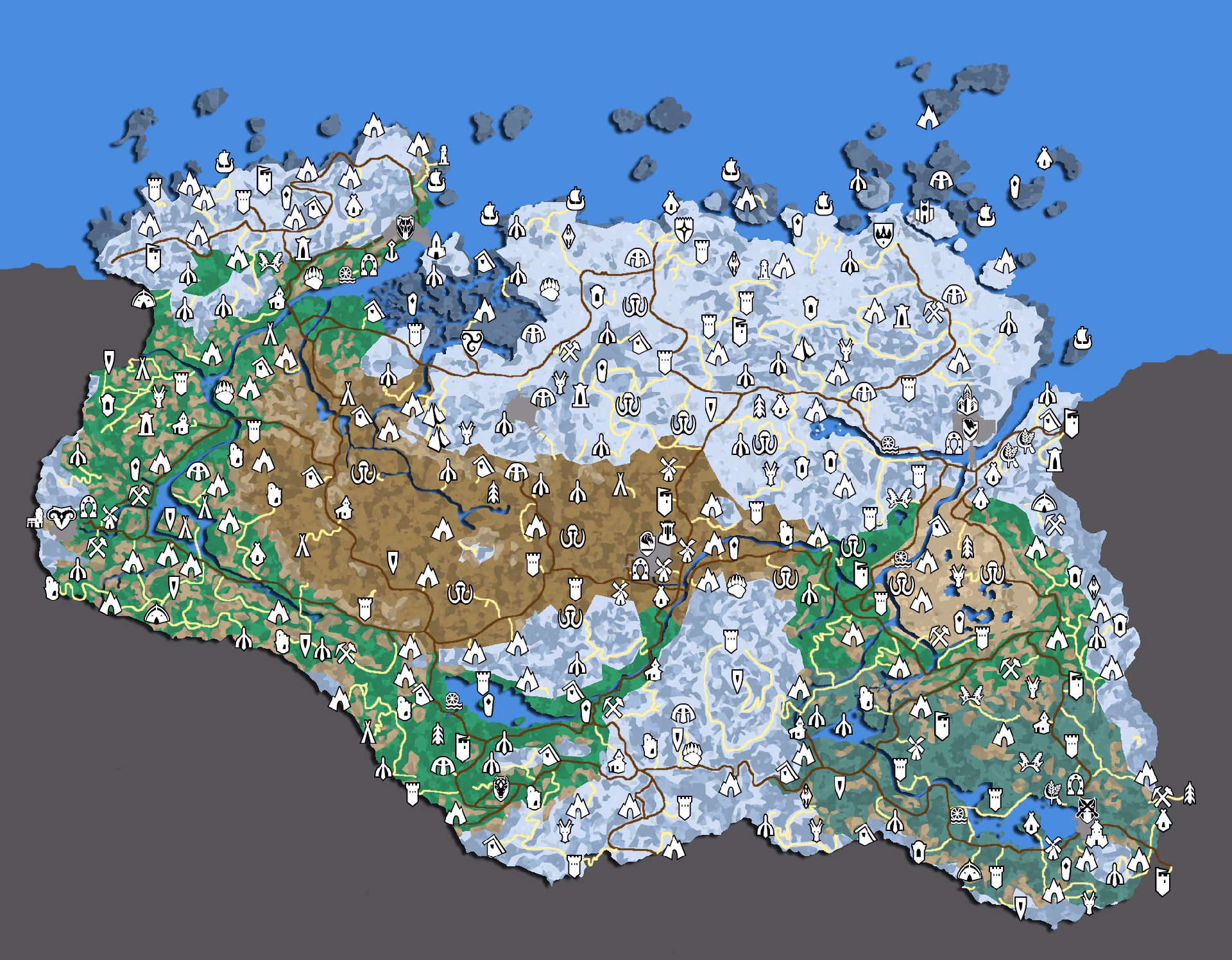 How do I get a link to a Skyrim map?
