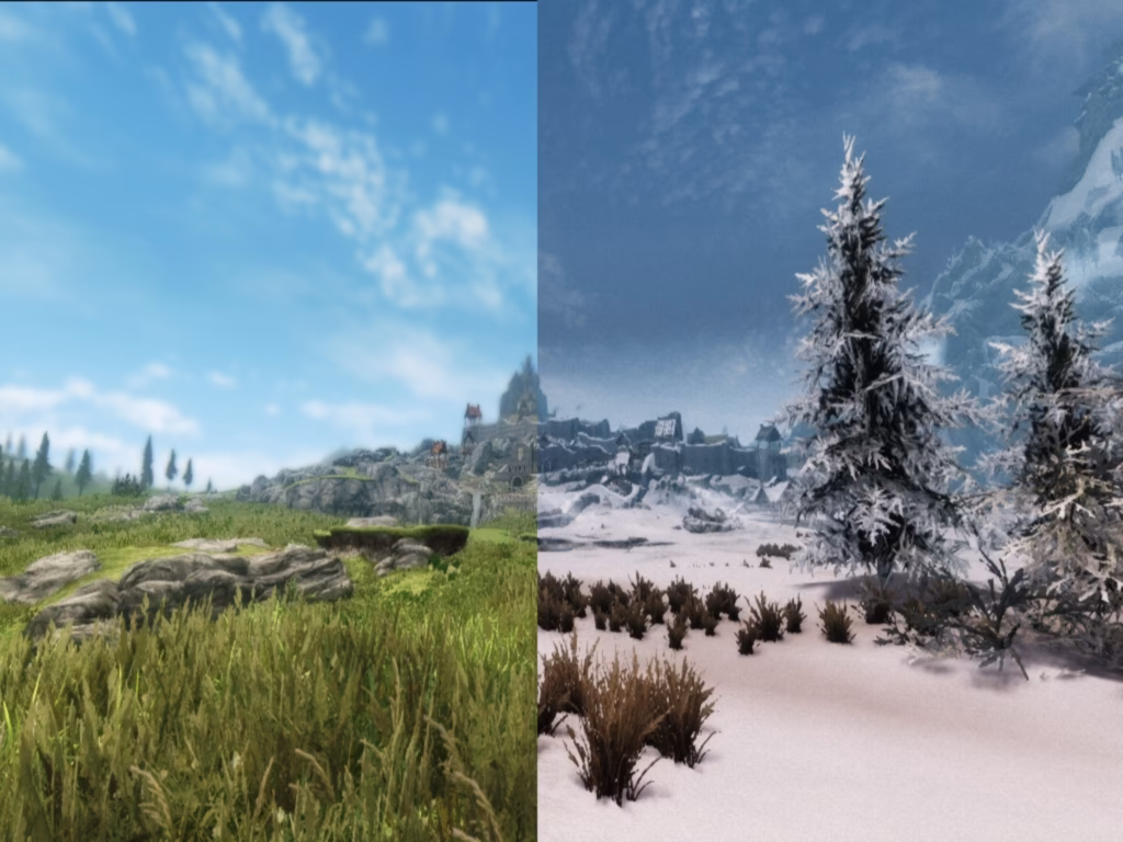 What is a turn of the seasons mod in Skyrim?