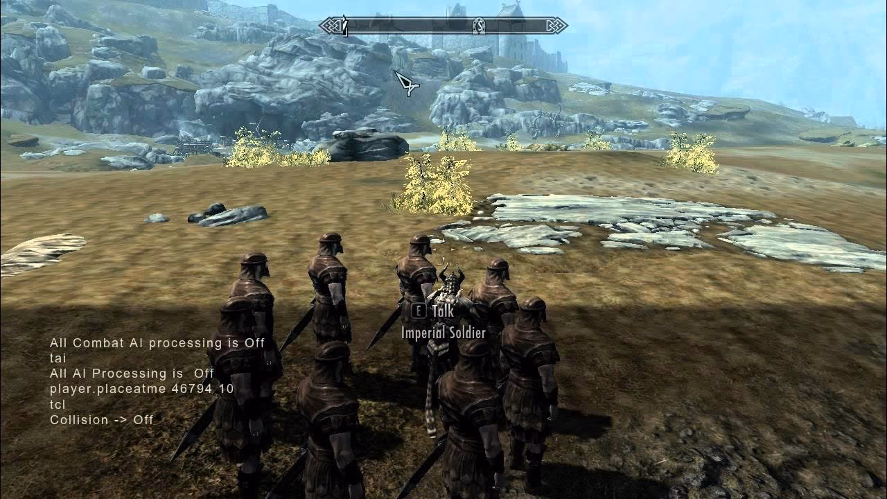 What is the placeatme command in Skyrim?