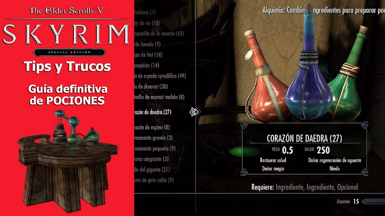 ¿Qué son las pociones en Skyrim?