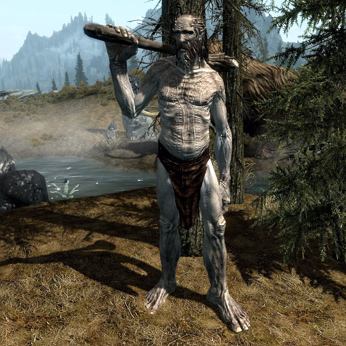 How do you beat a giant in Skyrim?