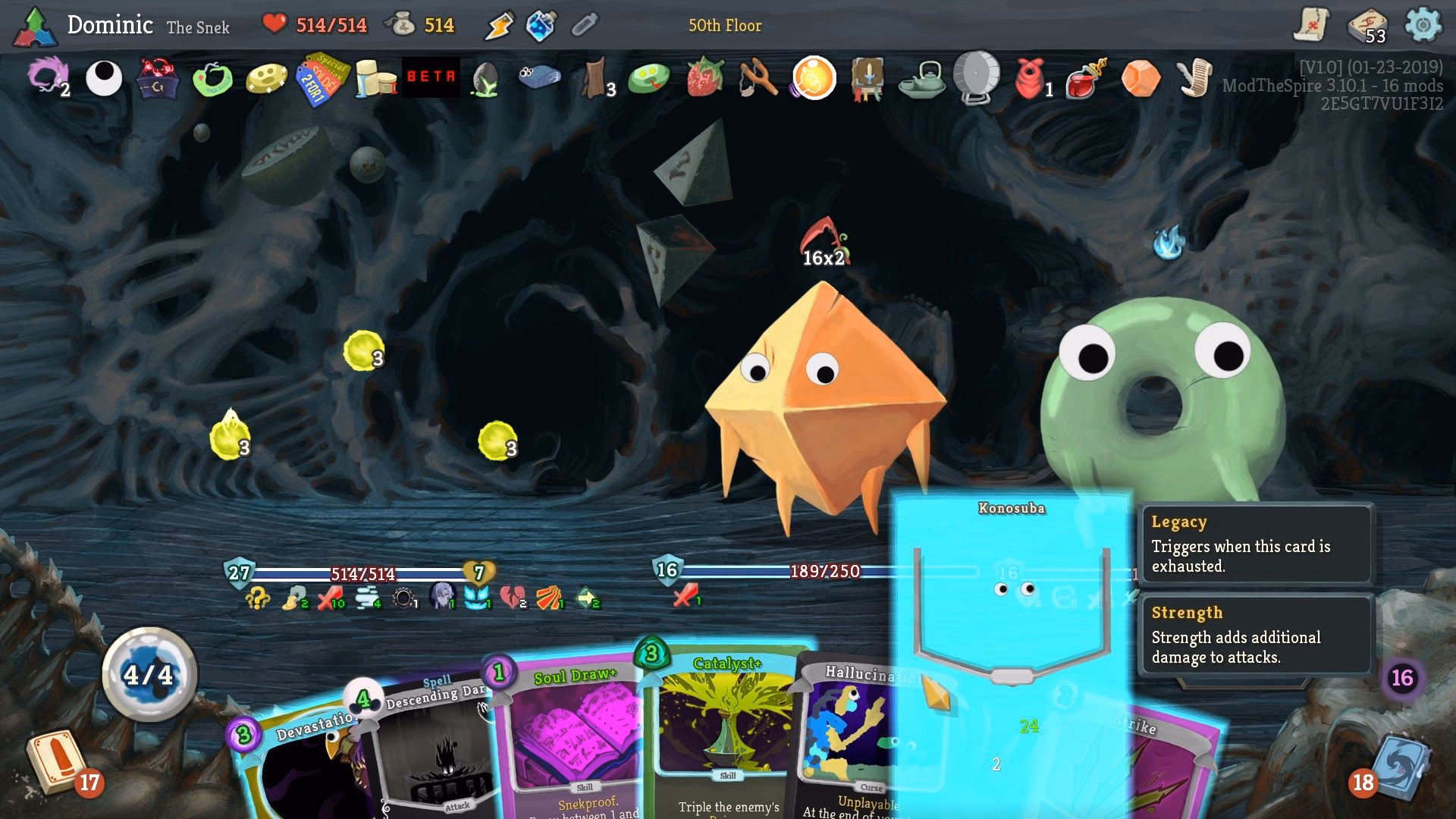What is the colored map mod for slay the spire?