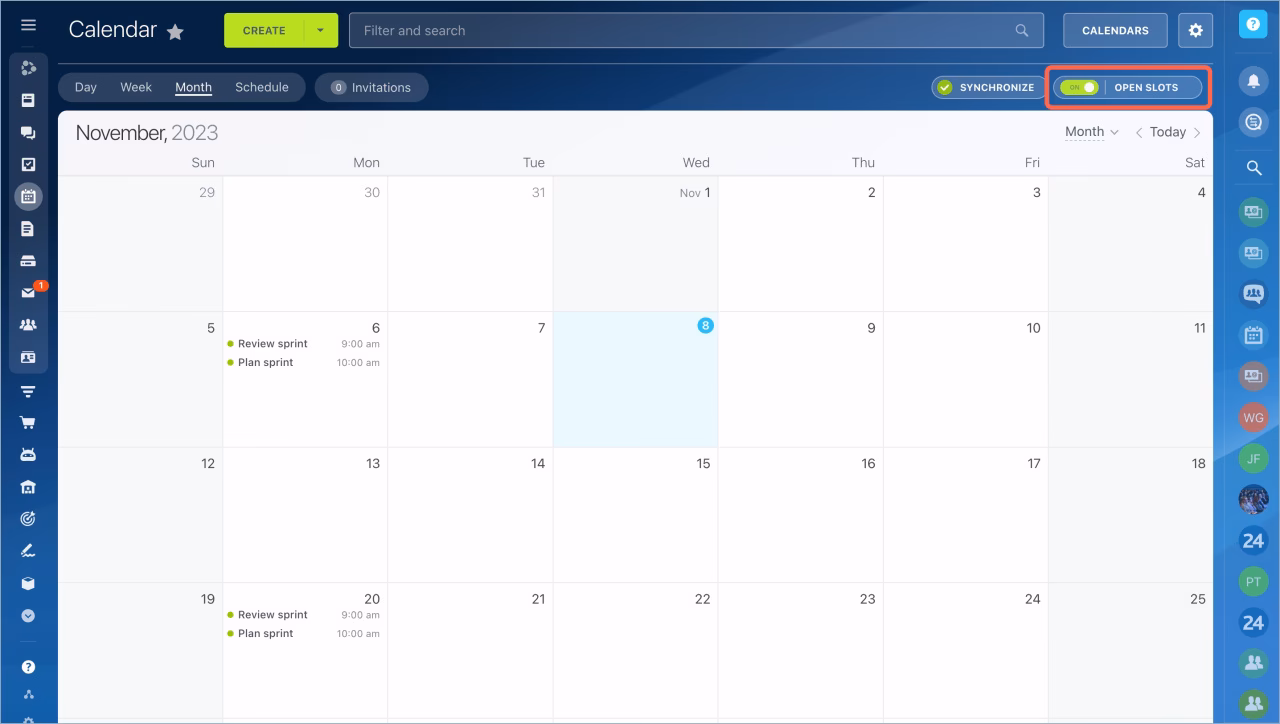 What is the online slots calendar?