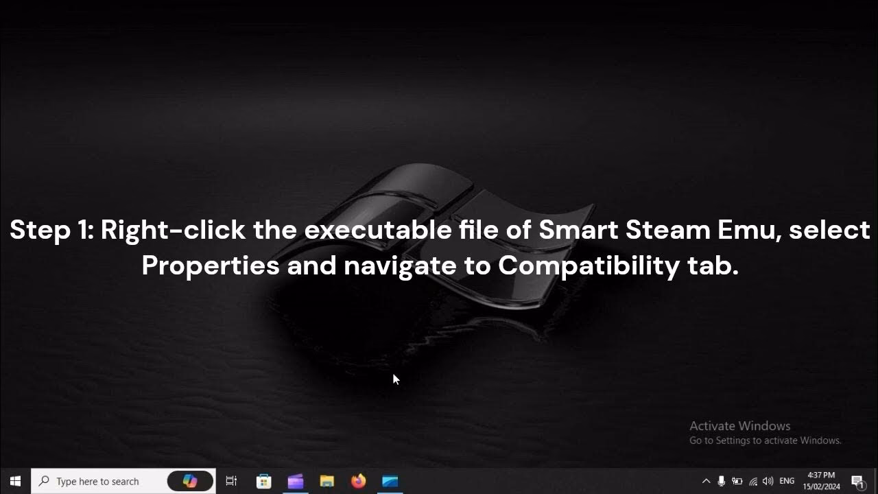 What are the settings for a steam emulator?
