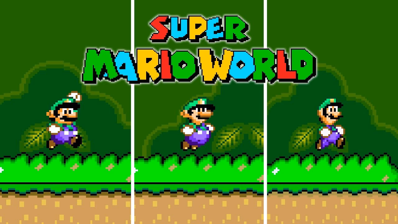 Is Luigi a sprite in Super Mario Advance 2?