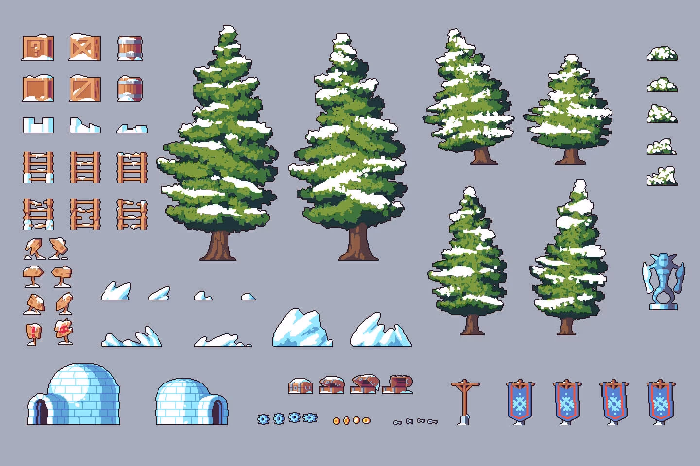 Where can I find game assets tagged Snow?