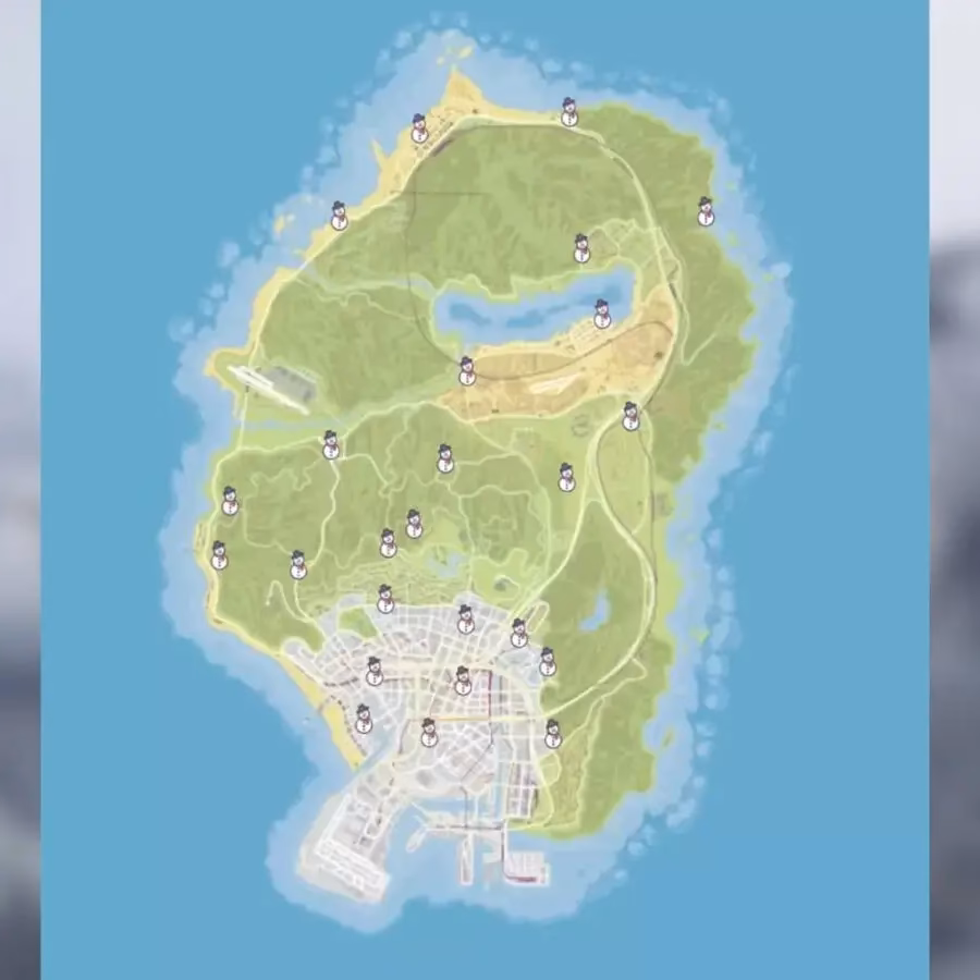 Where can I find a snowman in GTA Online?