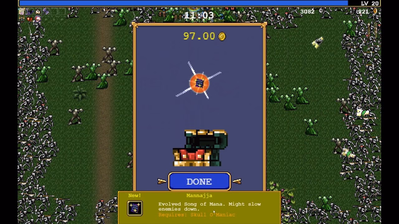 How do you get song of Mana in vampire survivors?