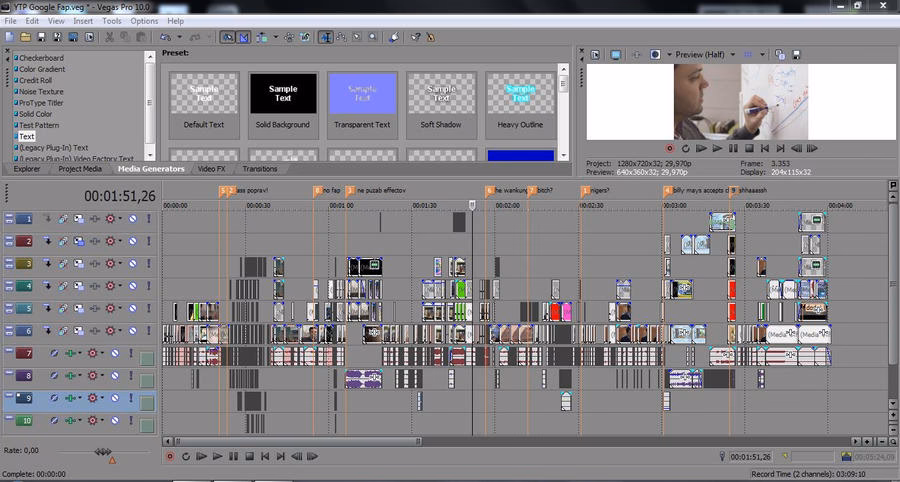How many Sony Vegas templates are there?