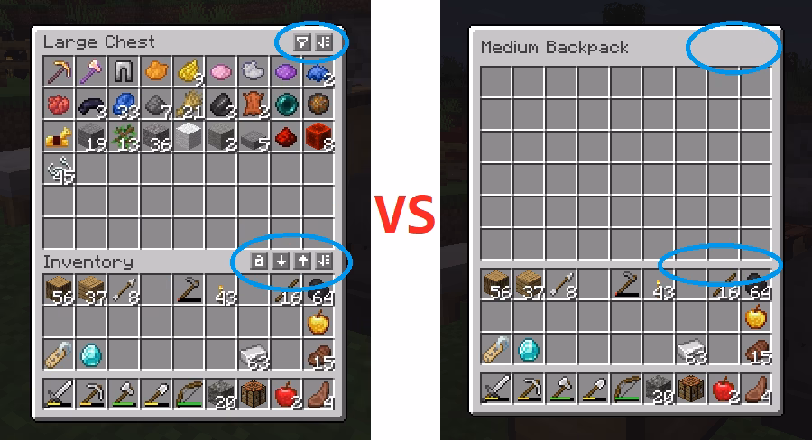 What is Nemo's inventory sorting?