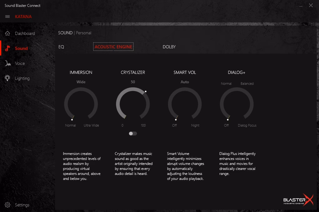 Does Sound Blaster X katana have a firmware update?