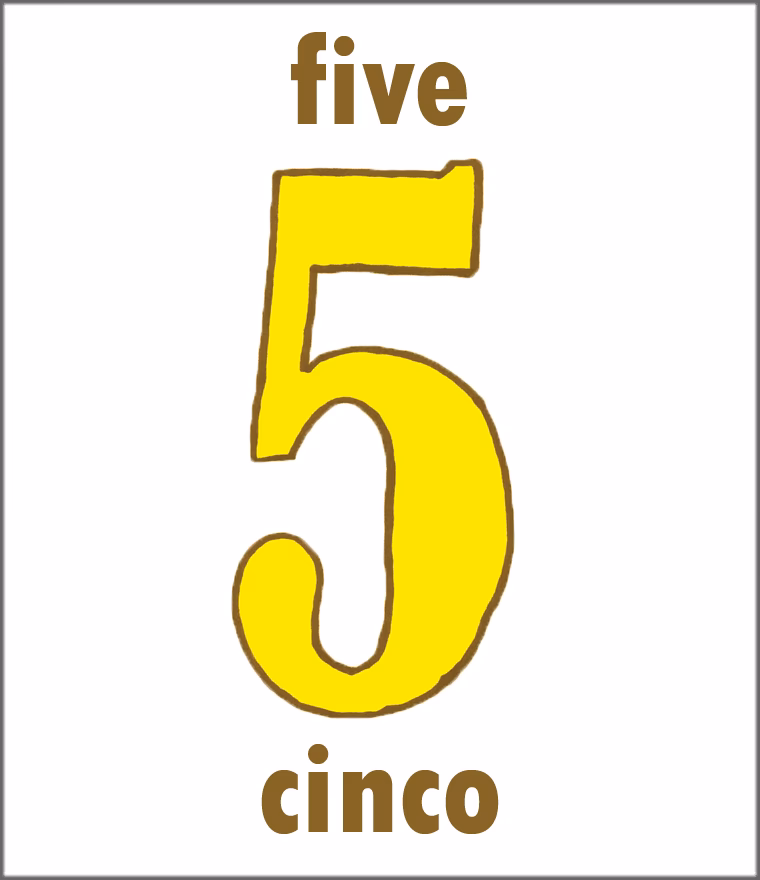 What is the Spanish word for 'five'?