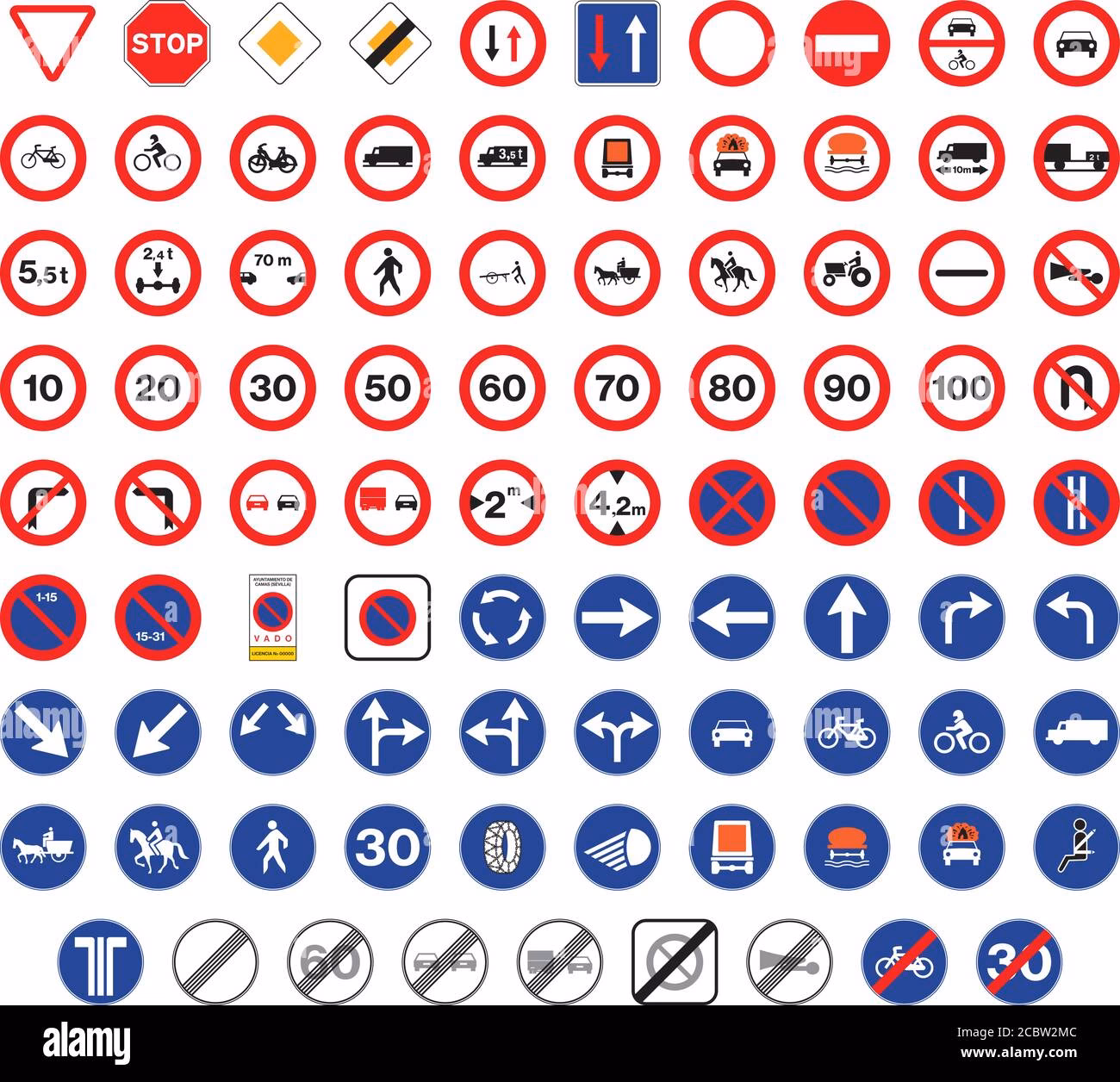 What are construction traffic signs in Spain?