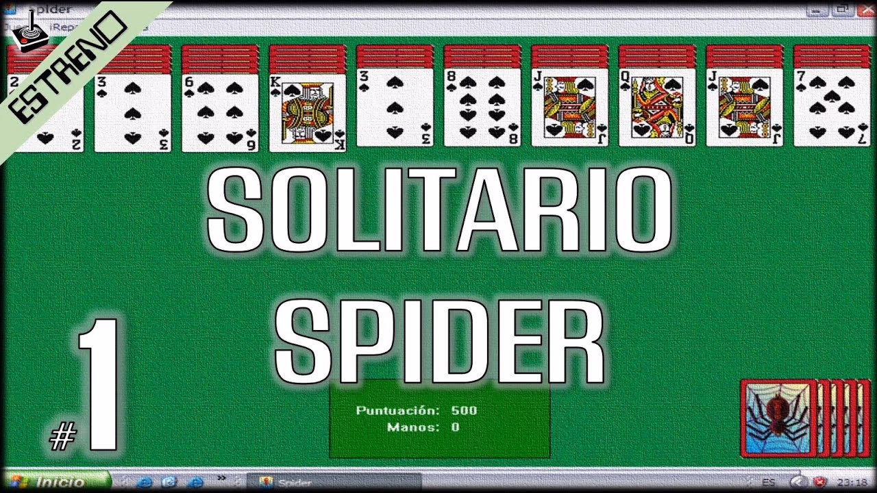 ¿Qué es el Solitario Spider clásico pantalla completa?