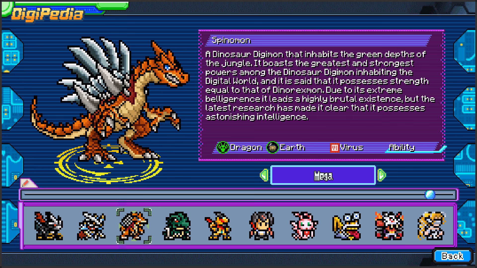 What is bio spinomon in Digimon Savers?