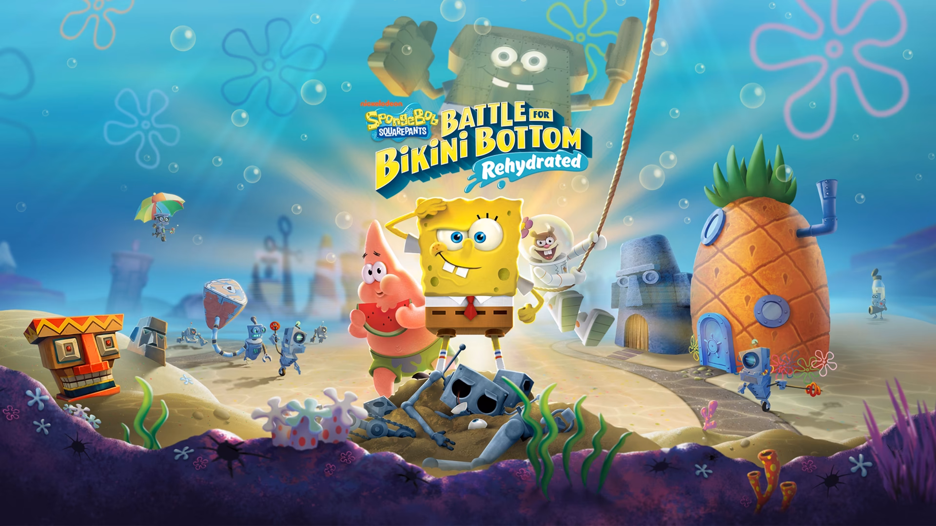 Can SpongeBob save Bikini Bottom from plankton?
