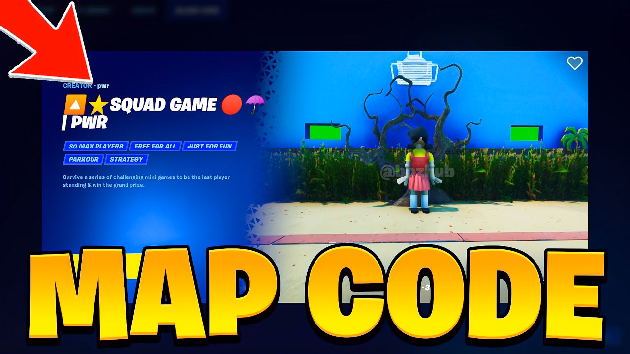 What are the best squid game map codes in Fortnite Creative?