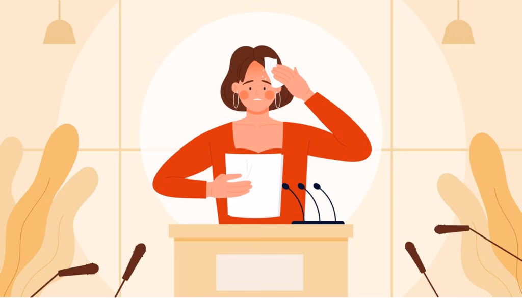 How long does stage fright last?