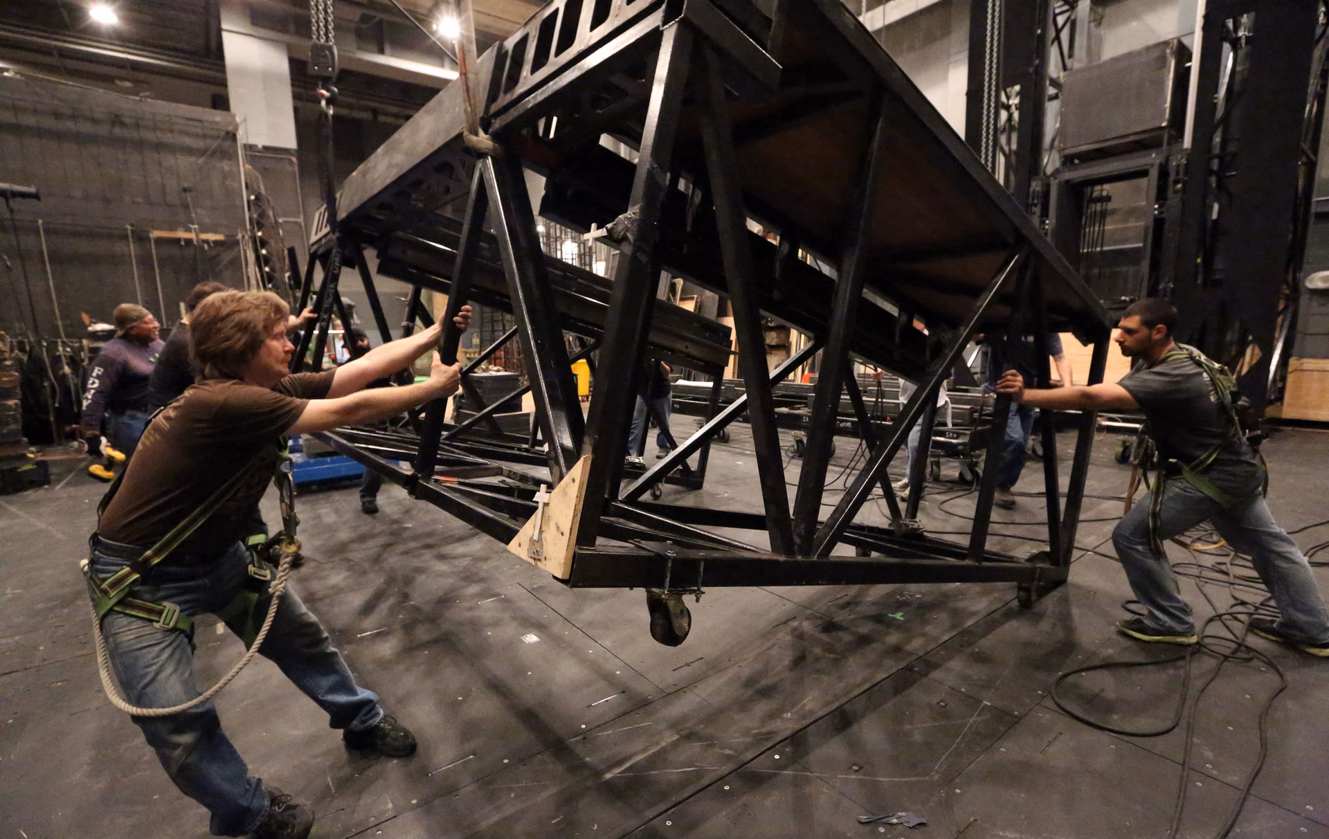 What does a stagehand do?