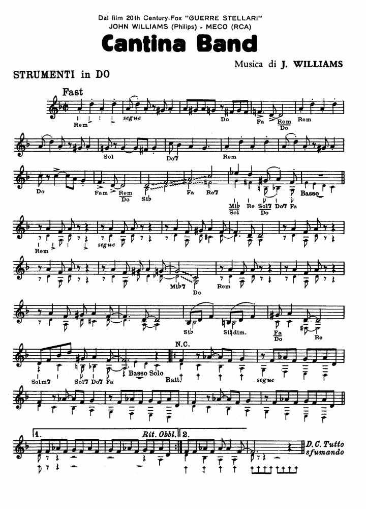 Where can I stream Star Wars - cantina theme?