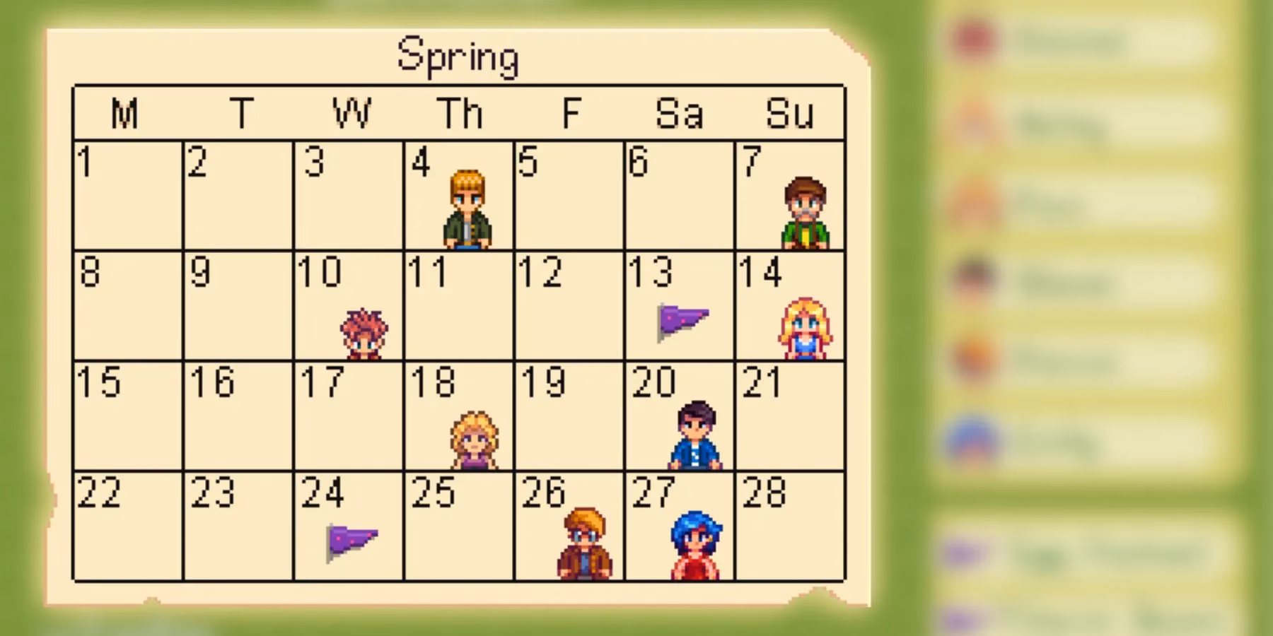 Why should you use a calendar in Stardew Valley?