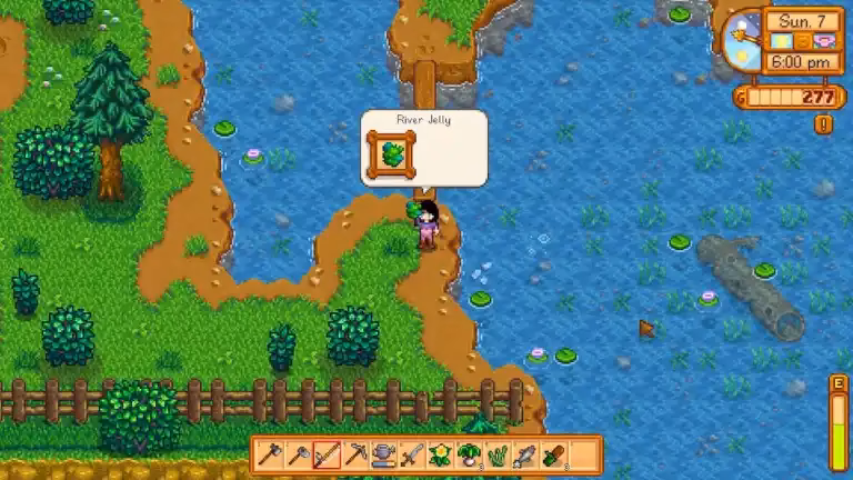 ¿Cómo conseguir gelatina de mar, río y Cueva Valle Stardew 1.6?