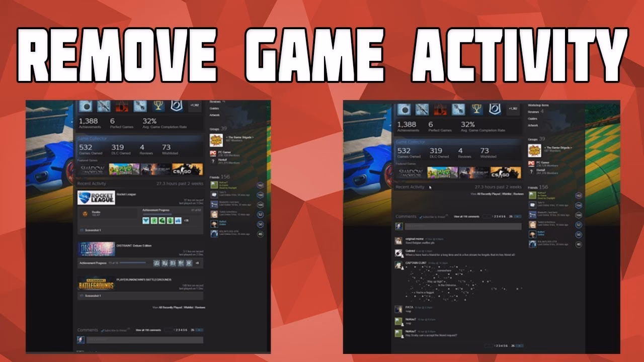 Can I hide my recent activity on Steam?