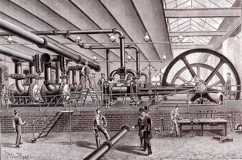 Why was the stationary steam engine important in the Industrial Revolution?