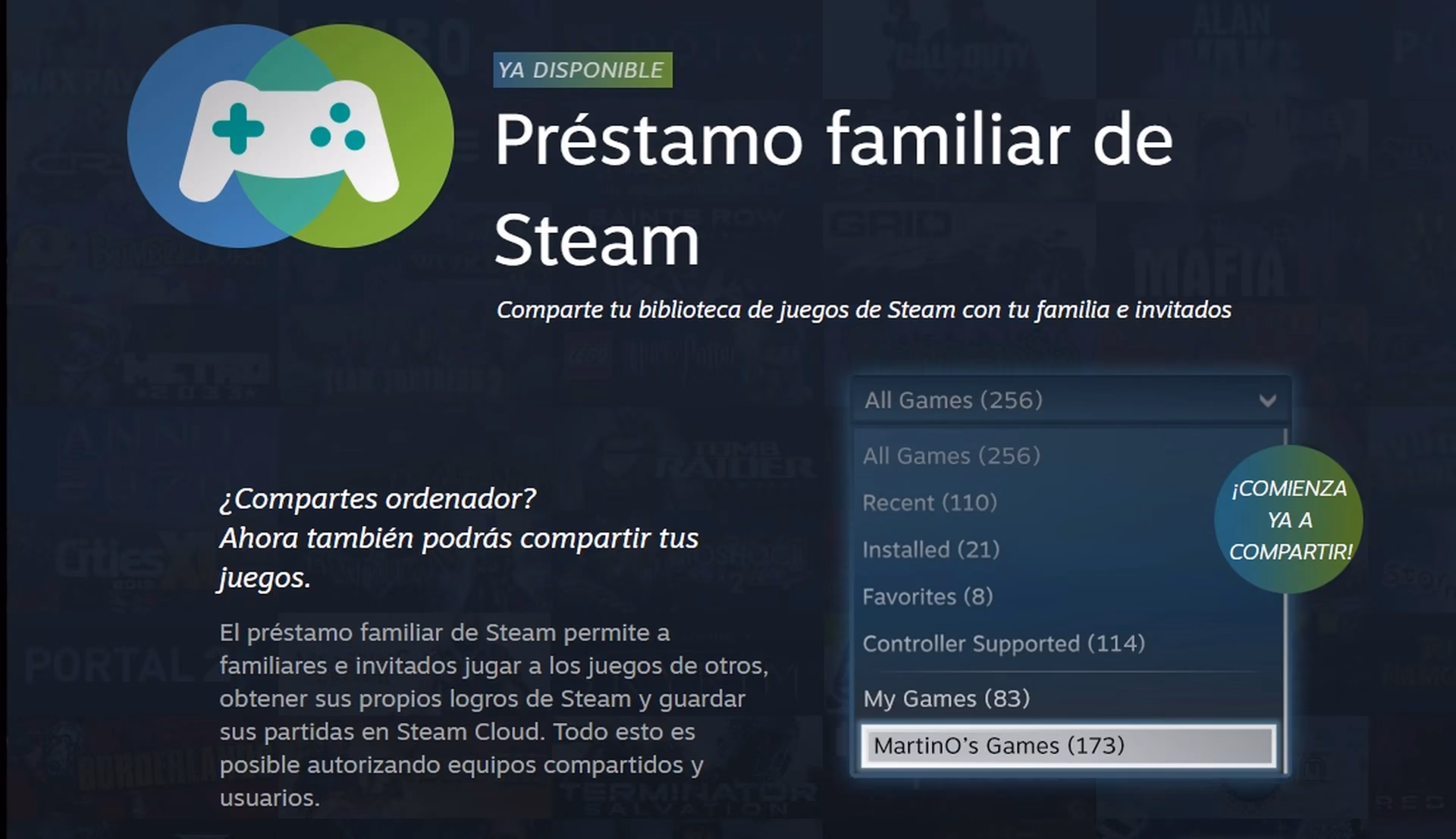 ¿Cómo compartir juegos en Steam sin gastar dinero extra?