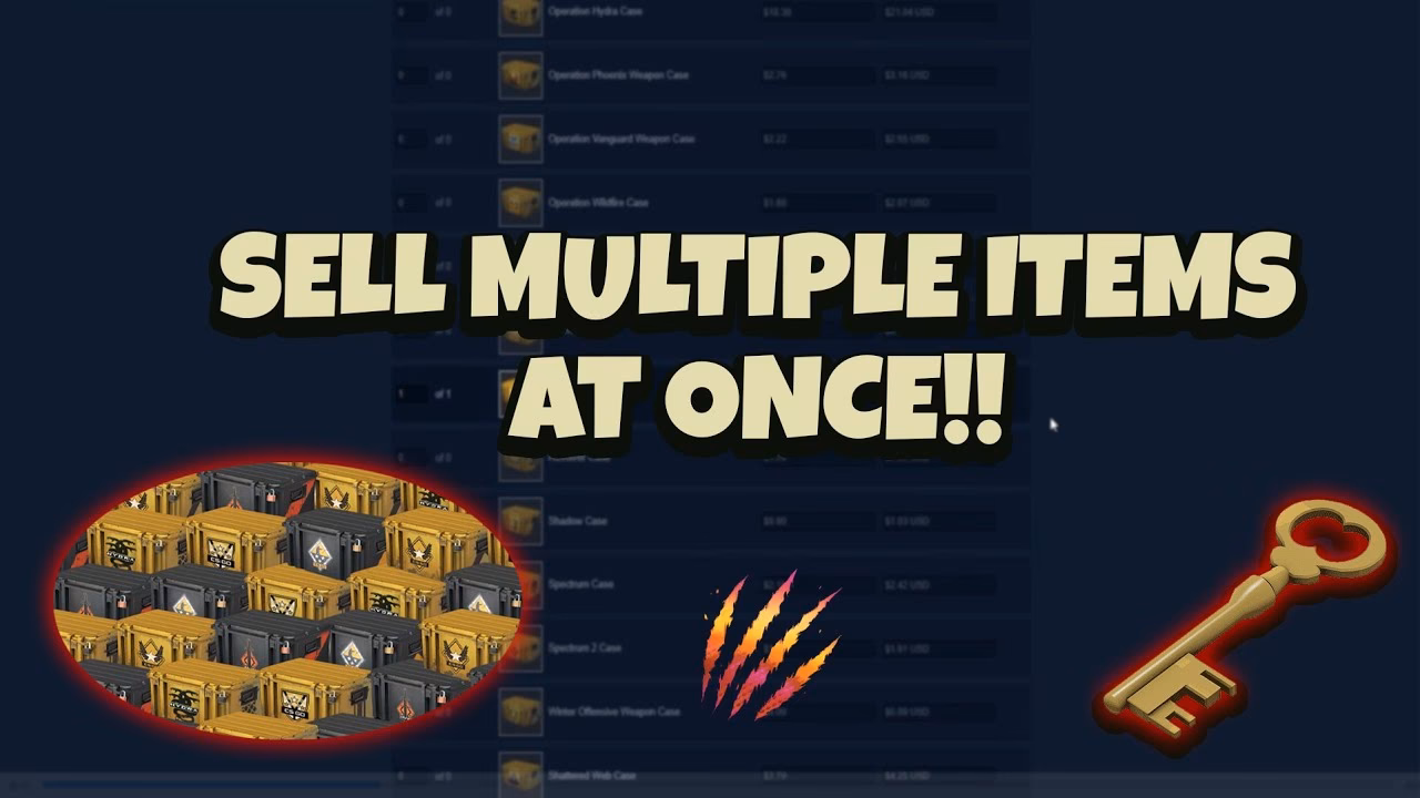 How do I sell multiple cards on Steam?