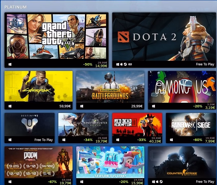 ¿Cuáles son los juegos más vendidos en Steam?