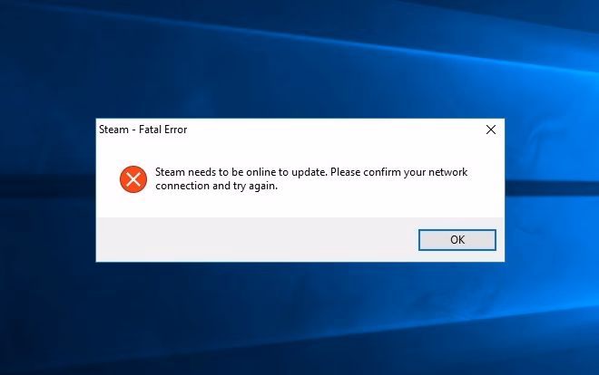 Why can't I update my steam application?